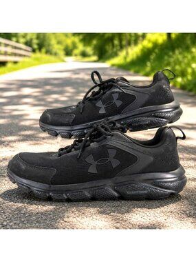 Under Armour Charged Assert 9 Running Sneakers Womens Size 8.5 Black Shoes